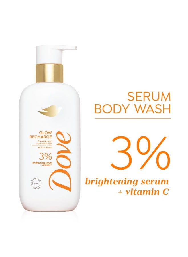 Dove Glow Recharge Serum Body Wash | 3% Brightening Serum + Vit C | Energizes & Illuminates skin | Paraben & SLS free | 300 ml - Image 2
